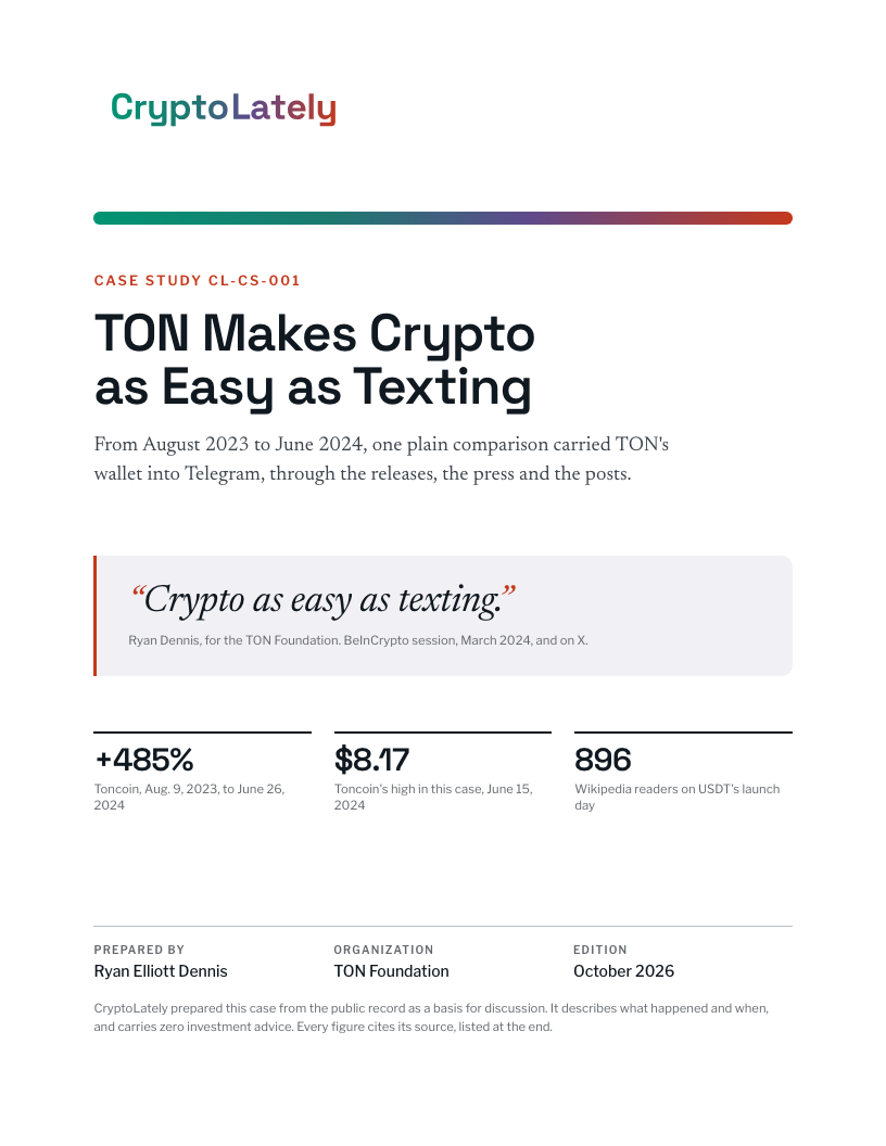 Cover of the PDF: TON Makes Crypto as Easy as Texting